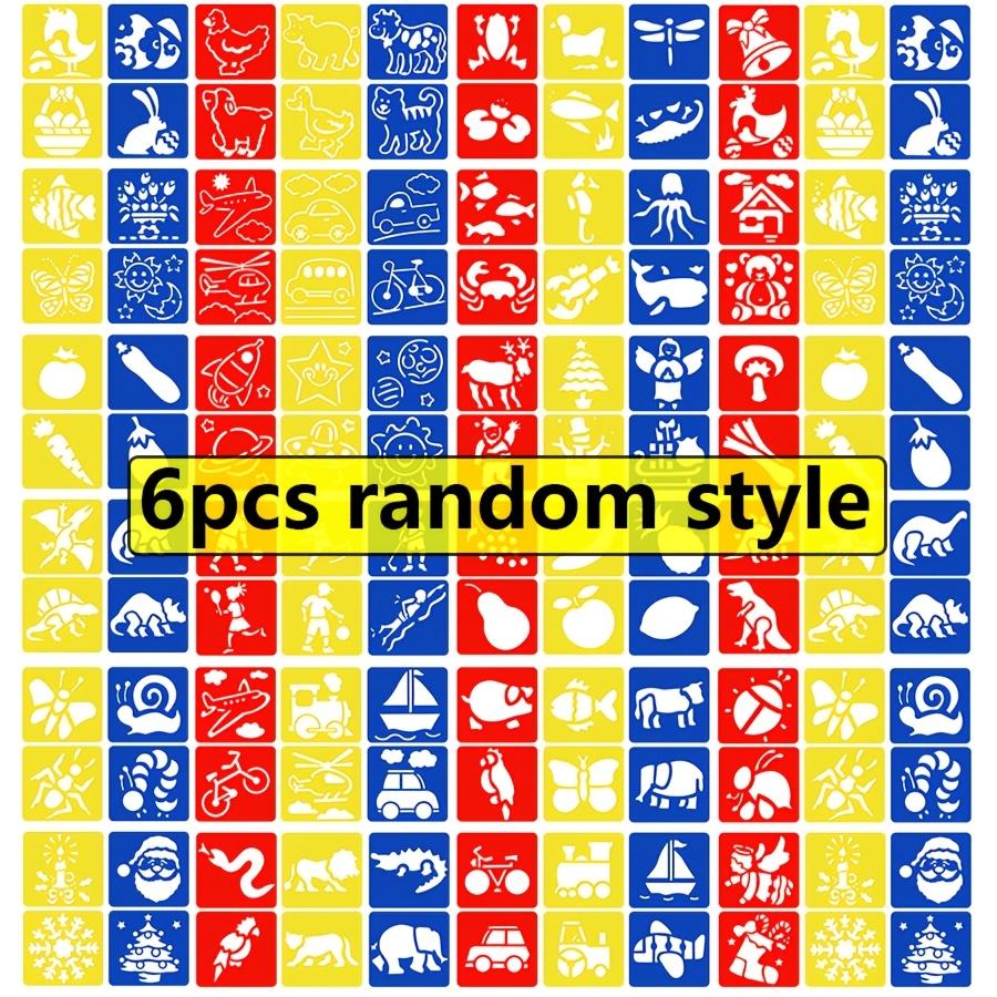 

6/10/20pcs Animal Fruit Car Random Design Hollow Stencil Templates Doodle Coloring Art Set Reusable Drawing Practice JXB
