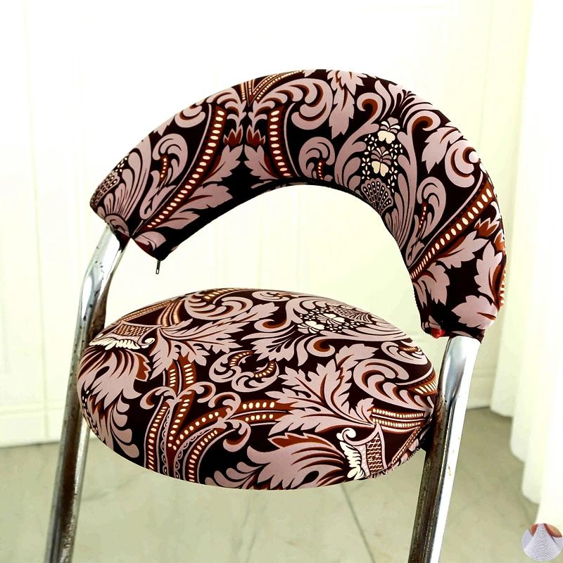 Split Low Back Chair Cover Corn Velvet Solid Color Simple Elastic Modern Home Decor Chair Dust Protect Cover Office Stool Covers