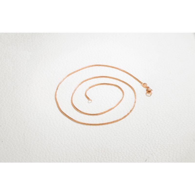 

Женское ожерелье Temperament, электрическое розовое золото, посеребренная цепочка в виде змеиной кости, круглая цепочка в виде змеи, женская мода