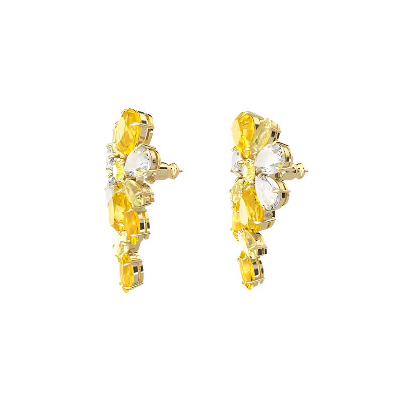 Swarovski Mixed Cut Gema Earrings Women's Gold 5652802