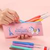 Cartoon Horse Printed Canvas Pencil Bag Korean Pencil Case Large Capacity Storage Bags Student Stationery Pouch School Supplies