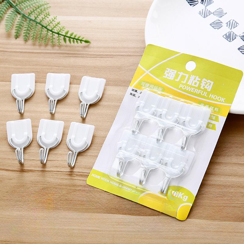 6 Pieces/set, Home Life, Daily Necessities, Household Hooks, Small Hooks, White, Small Object Hooks, Key Hooks