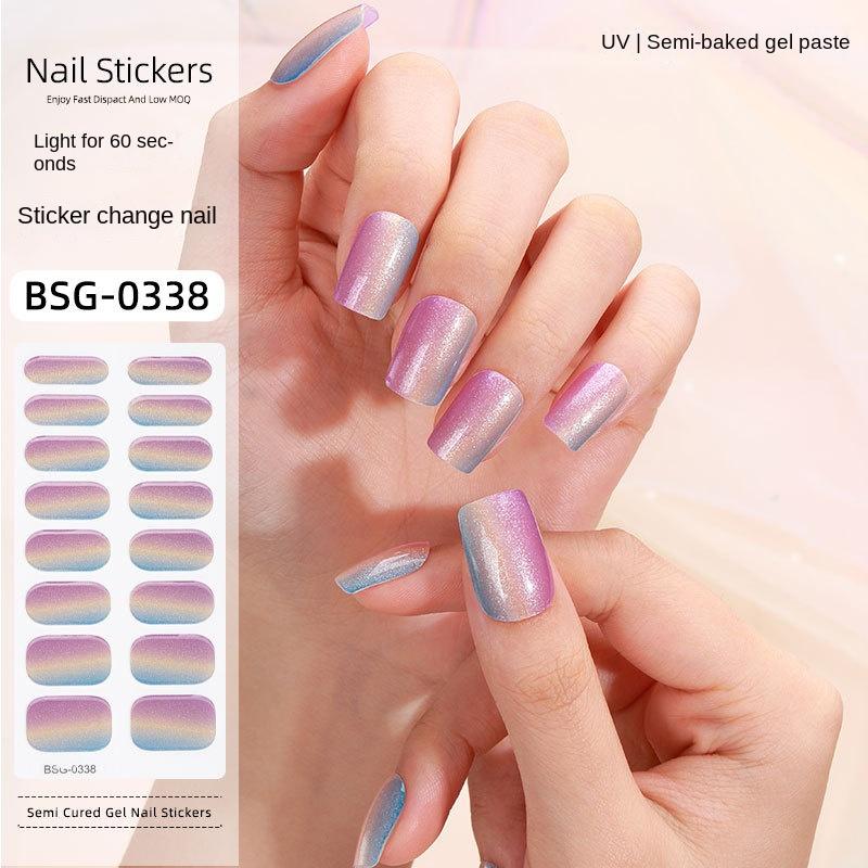 

Гелевые наклейки для маникюра 3D луковая пудра полузастывшие наклейки для ногтей BSG-0338