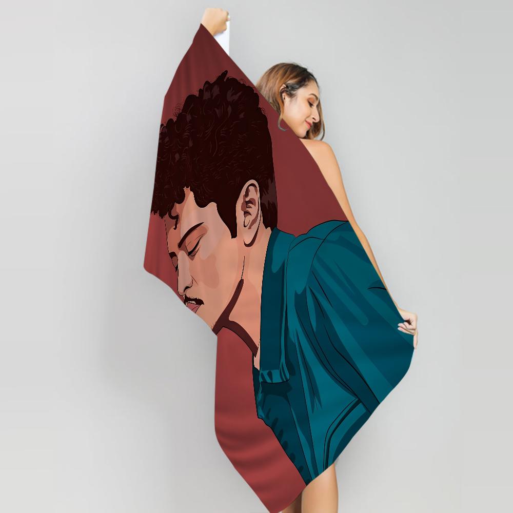 Bruno Mars Big Microfiber Beach Towels Quick Dry Towel Sand Beach Towels Pool Towel for Travel Swim Pool Yoga