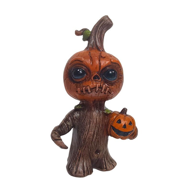Halloween Decorative Resin Ornament New Pumpkin Elf Figure Ornament Garden Garden Festival Table Decoration
