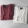 Cut Label Spring and Autumn Men's Long Sleeves Export Original Order Henley Shirt