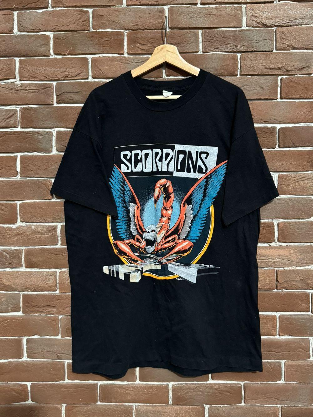 SALE 1990 Scorpions Band Rock Metal Band Classic Style Black Unisex Tshirt XXXXL