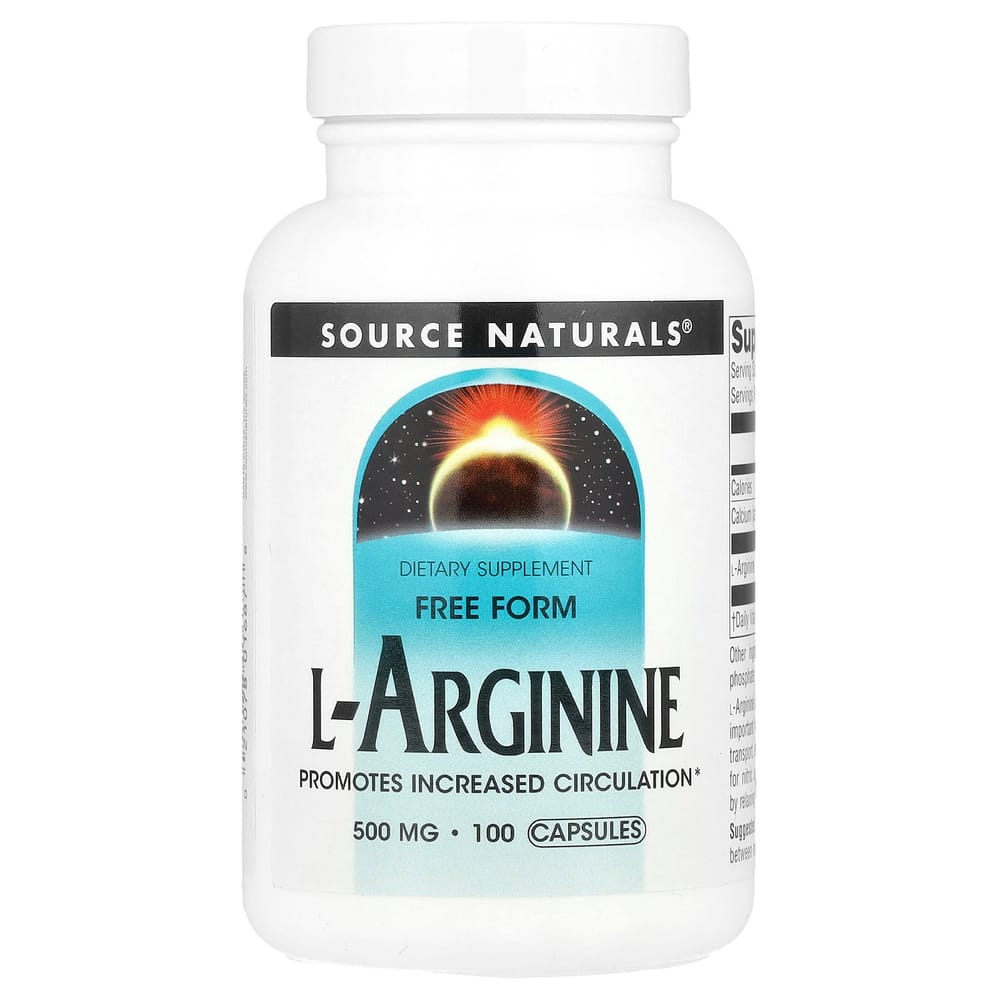 Source Naturals L-Arginine Free Form 500 mg, 100 Tablets