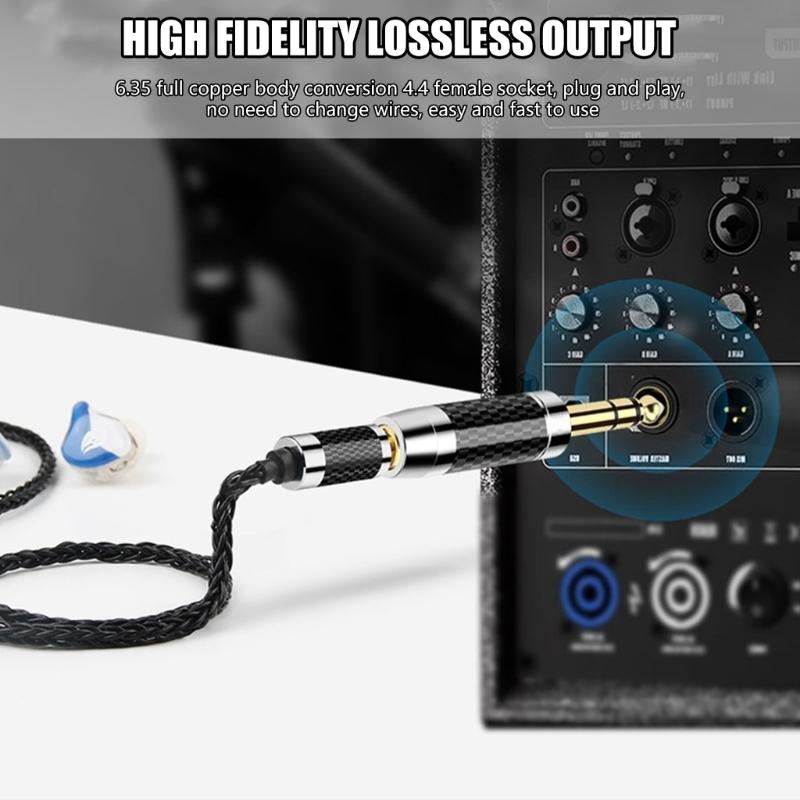 HiFi Sound 6.35mm To 2.5 3.5 4.4mm Earphone Sound Adapter, Metal Headphone Converters for Enhances Sound Experiences
