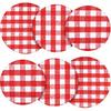 Chinco 6 Pieces Reble Bowl Covers Colorful Elastic Fabric Food Cover for Bowls Food Storage Container Kitchen Picnic (Fruit Style)