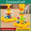 Baby Educational Push Giraffe Jumping Ball With Rolling Beads For Kids Playroom