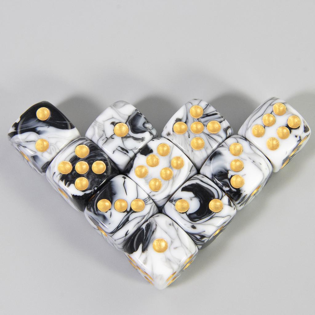 16mm Rounded Corner Dice 10pcs Mixing Colors Game Dice for Table Game Math Teching