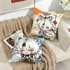 Lingyang Cute Wuthering Waves Cushion Cover Silky Short Plush Invisible Zipper Dustproof Sofa Pillow Case For Home Decor