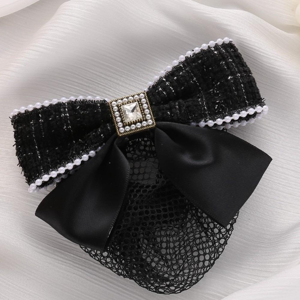 

Loose Mesh Net Bun Hair Cover Elegant Nurses Spring Clip Bun Snood Hair Clip Hotel Work Style M