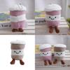 Plush Keychain Cute Cartoon Coffee Cup Pendant With Pp Cotton Filling For Bag Decor And Gift