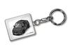 MKJP Custom Keychain for Toyota Prius PHV GR Sport ZVW52, White Base, Black Car Color