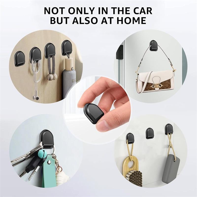 Car Storage Hook Multi-function Small Hook USB Cable Earphone Keychain Organizer Hanger Clip Invisible Luggage Hook In Car