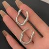 Trendy Geometric Ear Clips Comfortable Irregular Hoop Earrings for Women Girl Fashionable Unique Valentines Day Gift