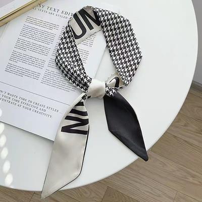Women Narrow Long Scarf 190X4.5Cm Polka Dot Tie Bag Ribbon Headband Choker Streamer Lady Accessories