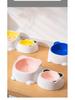 Ceramic Anti-Spill Temperature-Regulating Pet Bowl - Slanted Design for Cats and Dogs