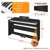 IKTMI Digital Piano 88-Key Hammer Action Keyboard, Upright Piano with 3 Pedals, Black