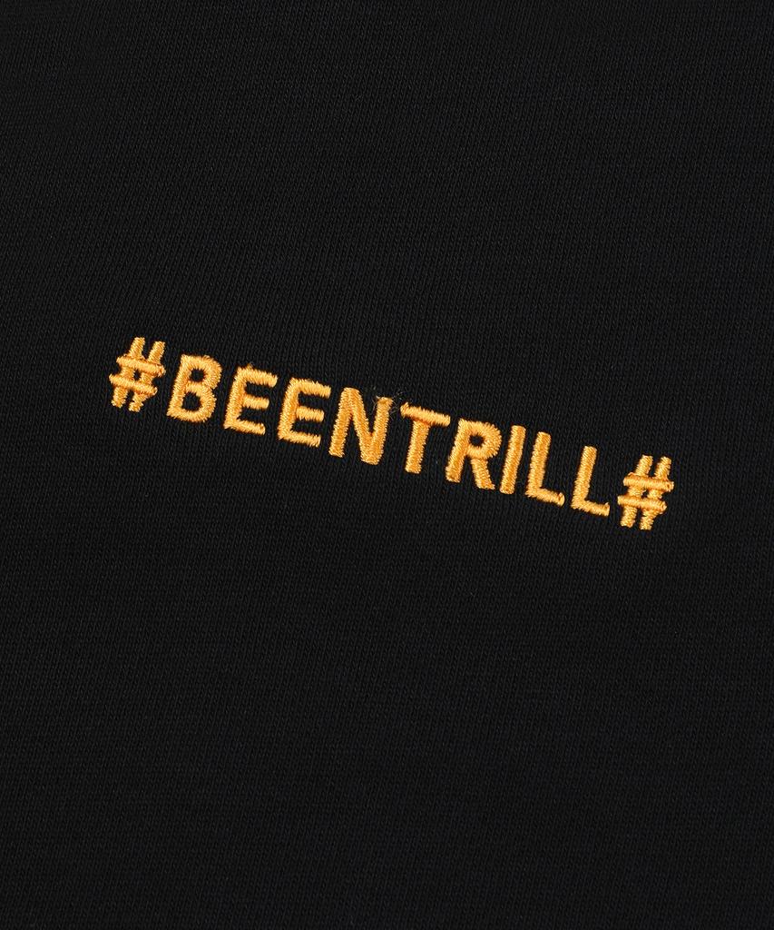 BEENTRILL Gold Taping Hashtag Sweatshirt (Black)