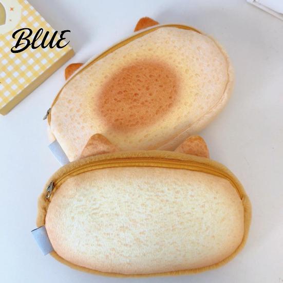 Adorable School Supplies Pouch Siamese Cat Plush Pencil Case Large Capacity Fluffy Pen