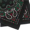 Trifong Bandana Black Bandana Adult Paisley Men's Bandana Green Handkerchief Stylish 100% Cotton Unisex Women's 55cm x 55cm