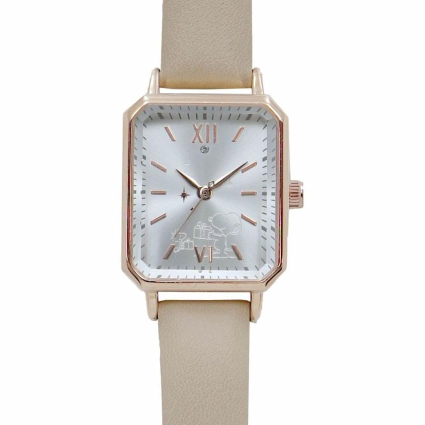 Perfect World Tokyo Snoopy Christmas Square SNOOPY Free Watch, Gray, Gift, ,