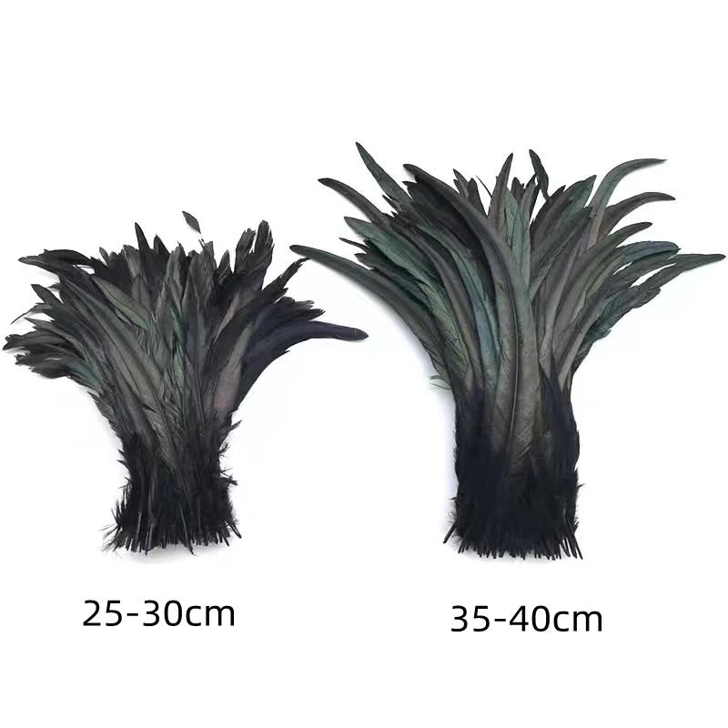 100pcs Blue Carnival Rooster Tail Feathers 25-30cm 30-35cm for Crafts Headdress Party Clothing HeadWear Decor Pheasant Plumas