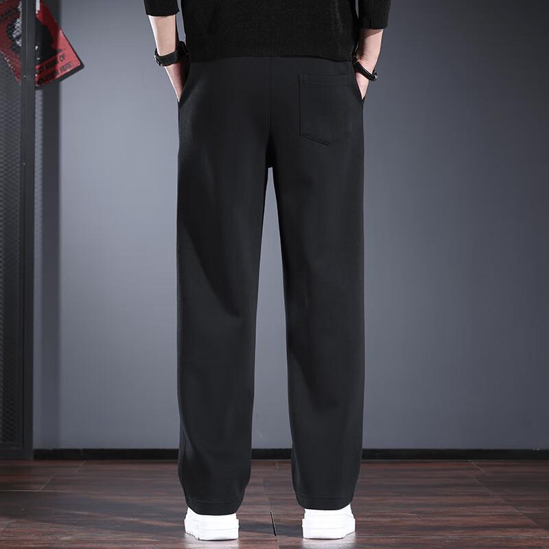 JieLeNuo Men's Loose Straight Leg Draping Sweatpants