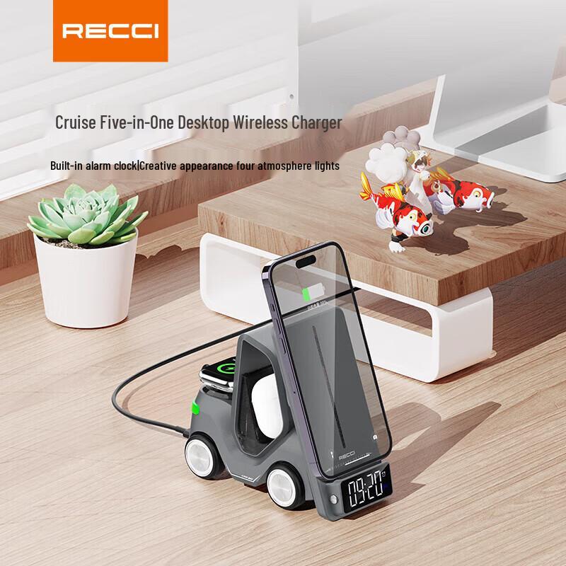 Recci RCW-37 5-in-1 Magnetische Kabellose Ladestation