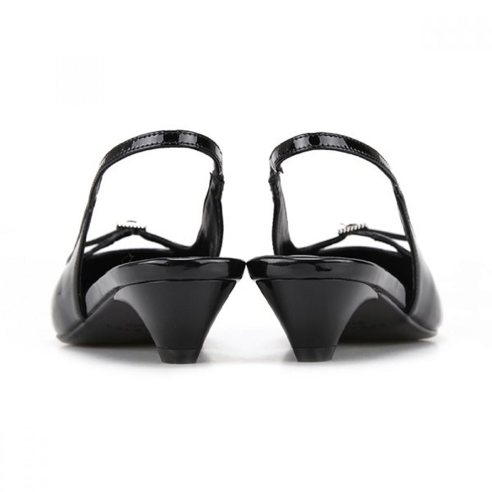 Barbara Leather Patent Dressy Slingback Sandals 3cm 3 Colors Bbj128