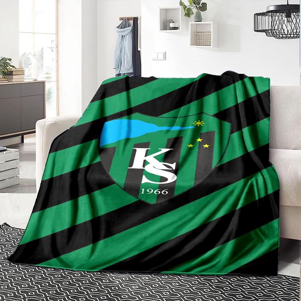 Kocaelispor Print Flannel Blanket High Quality Warm Comfortable Cover for All Seasons Perfect for Gifts Home Decor