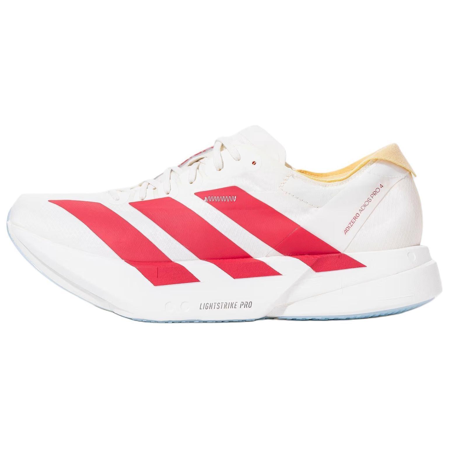 adidas Adizero Adios Pro 4  Off White Lucid Red  Men s JR4542 EU 41⅓