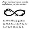 Lemegeton Custom Name Infinity Bracelet For Women Personalized Bangle Stainless Steel Jewelry Couple Bracelet Valentins Day Gift