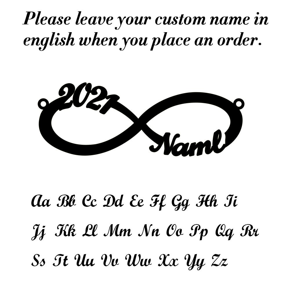 Lemegeton Custom Name Infinity Bracelet For Women Personalized Bangle Stainless Steel Jewelry Couple Bracelet Valentins Day Gift