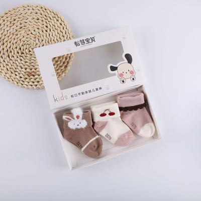 Scatola Regalo Calzini per Bambini Autunno & Inverno: Design a Cartone Animato, Comfort Senza Ossa, per 0-6 Mesi