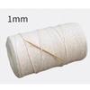 White Four-Strand Braided Cotton Cord, Various Thicknesses for Decorative DIY Weaving