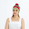 Svítící Santa čepice a šála sada Stylová vánoční pokrývka hlavy Slavnostní vánoční doplňky pro děti a dospělé