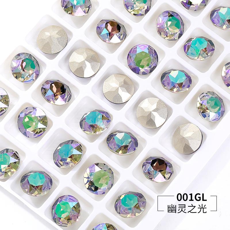 ZSY Round Circle Fancy Stones K9 Point Back Rhinestone Loose Beads Crystals Stone for DIY Crafts