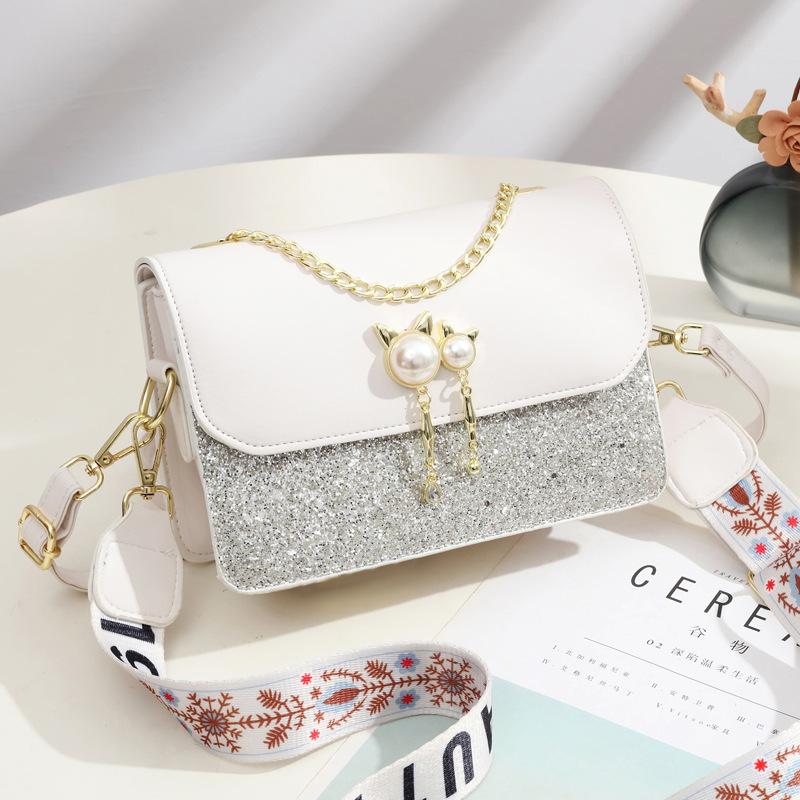 New High Appearance Level Bright Leather Fashion Handbag High Appearance Level Fashion Senior Sense Shoulder Bag Chain Bag Crossbody Bag