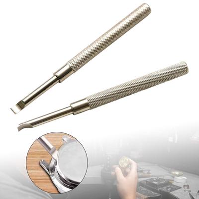 2x Abridor de Tapa Trasera de Reloj Herramienta de Reparación Mantenimiento Profesional Relojería Herramientas Manuales Punta Curva Palanca
