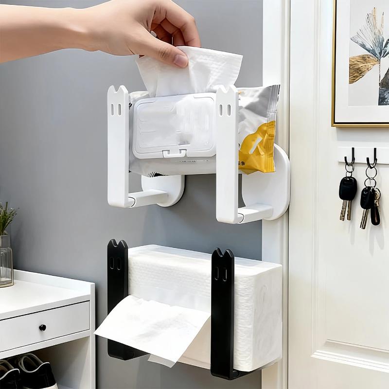 No Drill Self Adhesive Wall Mounted Holder Adjustable Waterproof Storage Shelf for Kitchen Bathroom Organization