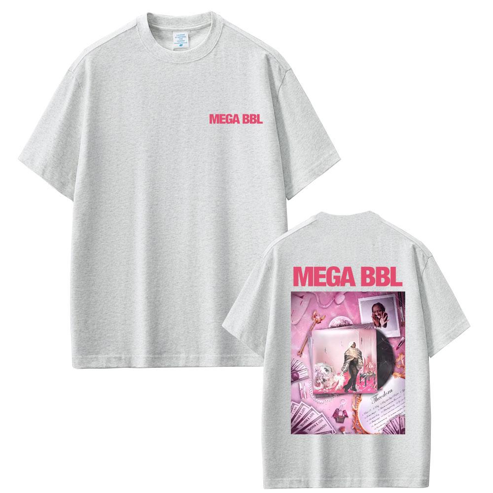 Rapper Theodora Mega Bbl Album Graphic Tshirt Men Women Casual Vintage Cotton Tshirts Unisex Hip Hop Fashion Pop Music T Shirt