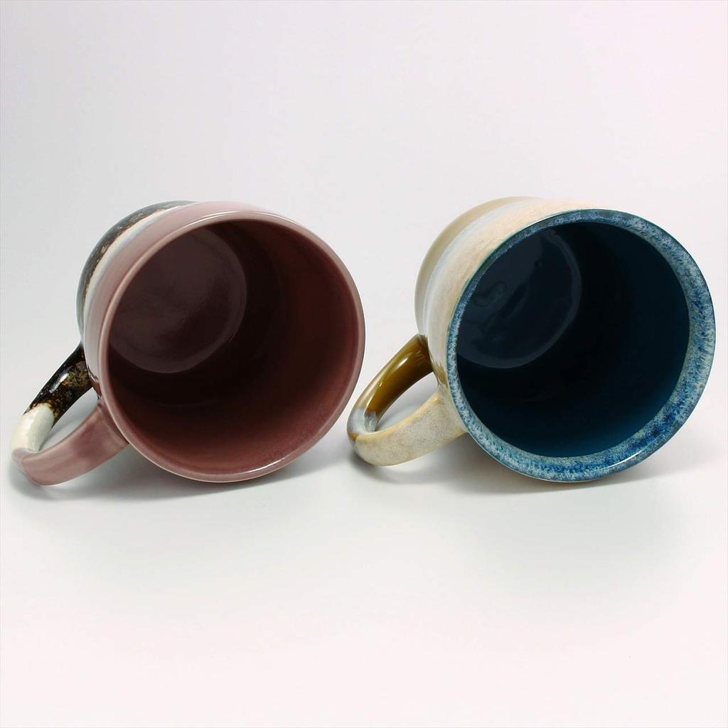 Aito Manufacturing [Glaze Works] Pair Porcelain Mug & Wooden Tray Set 350ml Mino Ware Made In Japan 266765