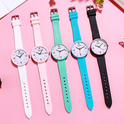 College Style Simple Candy Exam Watch High-Value Fresh Girlfriend Student Watch Versatile Silicone Watch