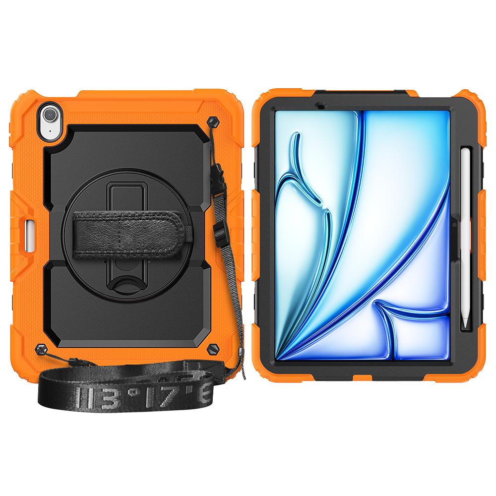 Heavy Duty Full-Body Protective Case for iPad 10 9.7 Pro Air 11 A16 Shockproof Cover Screen Protector Hand Shoulder Strap Stand