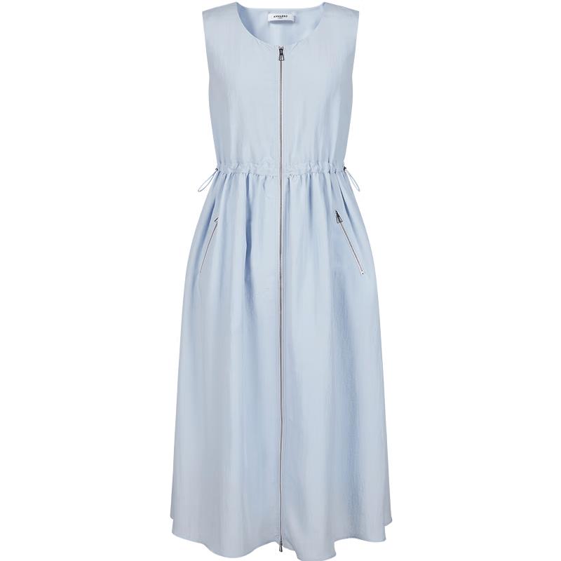 JUZI Annakou Lyocell Drawstring Sleeveless Dress S
