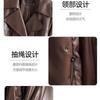 Haining Leather Jacket Women Short Slim Fit Sheepskin Trench Coat Office Wear Petite Size 2025